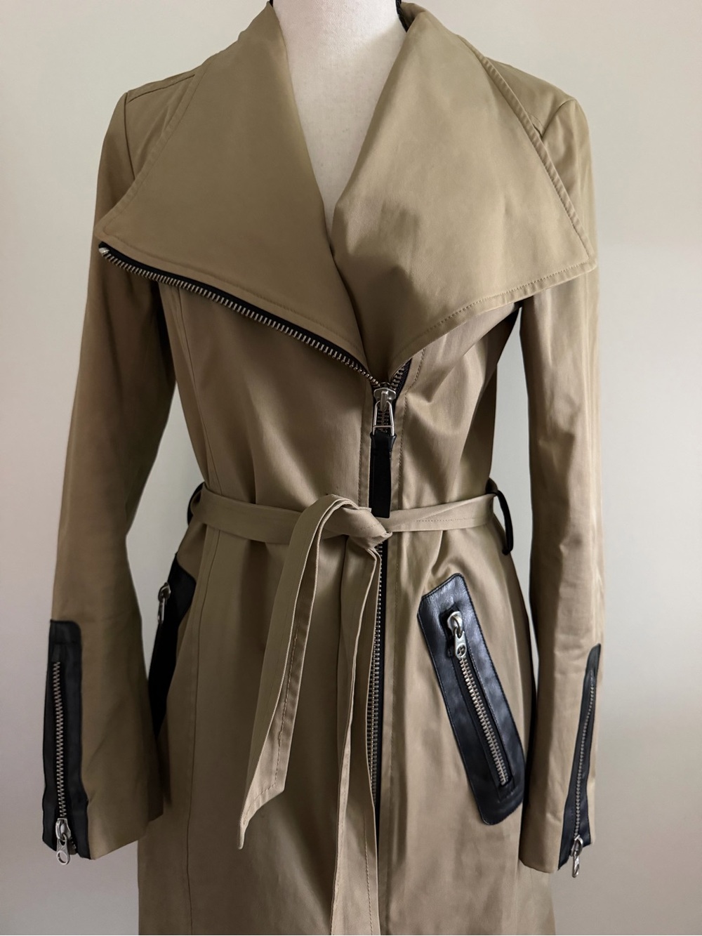 Mackage Tan Trench Coat - Picture 4 of 15